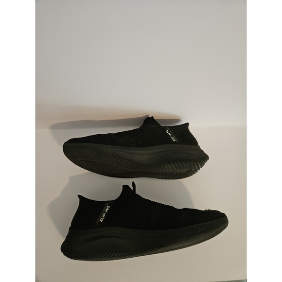 Skechers Slip Ins Black Knit Sneakers Shoe Mens Size 10 Walking Lightweight - Picture 1 of 6